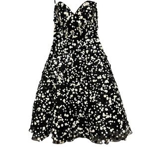 Beyond a division of Jovani strapless black, white sequin dress
